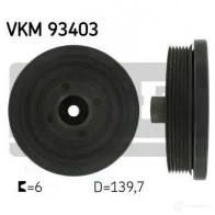 Шкив коленвала SKF vkm93403 7316574677146 OHZ64 85 Ford Mondeo 4 (CA2, BA7) Универсал 1.8 TDCi 125 л.с. 2007 – 2012