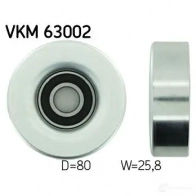 Паразитный ролик приводного ремня SKF VKM 63002 7316574502264 Honda Jazz 2 (GD, GE3, 2) Хэтчбек 1.4 iDSI (GE3) 83 л.с. 2006 – 2008 1V4 E4PB