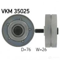 Паразитный ролик приводного ремня SKF VKM 35025 595255 7316572530641 5 WDF9MR