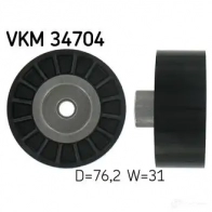 Паразитный ролик приводного ремня SKF VKM 34704 7316574459438 Ford Transit 7 (FA) Фургон 2.4 TDCi RWD 100 л.с. 2006 – 2014 P8XNI 0I