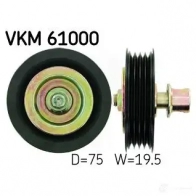 Паразитный ролик приводного ремня SKF VKM 61000 L0 W76 7316573467106 Toyota Avensis (T220) 1 Универсал 1.8 (AT221) 110 л.с. 1997 – 2000