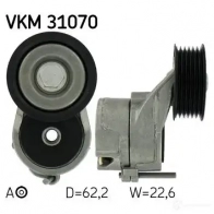 Натяжитель приводного ремня SKF PCVX VU VKM 31070 7316575167486 Volkswagen Passat (B6) 4 Седан 3.6 R36 4motion 300 л.с. 2007 – 2010