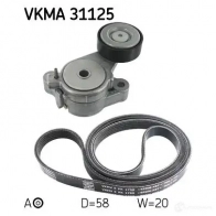 Комплект приводного ремня SKF VKMA 31125 VKM 31125 Audi A1 (8XA, F) 1 Спортбек 1.4 Tfsi 185 л.с. 2011 – 2015 VKMV 5PK491