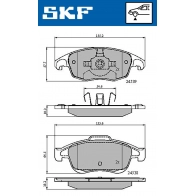 Тормозные колодки дисковые, комплект SKF 1440250760 VKBP 80005 1 EIV0