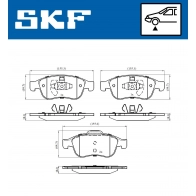 Тормозные колодки дисковые, комплект SKF VKBP 80015 1440250767 8CD 6T