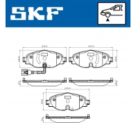 Тормозные колодки дисковые, комплект SKF VKBP 80018 E 1440250770 ST 605