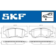 Тормозные колодки дисковые, комплект SKF 9JB1 5 1440250777 VKBP 80031 - Изображение 5