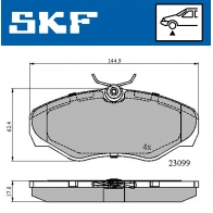 Тормозные колодки дисковые, комплект SKF VKBP 80034 5WZ YD8 Renault Avantime (DE0) 1 Минивэн 3.0 V6 (DE04. DE0T) 207 л.с. 2001 – 2003