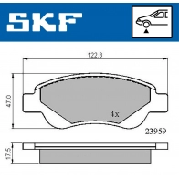 Тормозные колодки дисковые, комплект SKF VKBP 80037 SET JW 1440250779