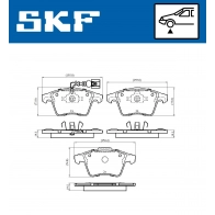 Тормозные колодки дисковые, комплект SKF VKBP 80042 E Volkswagen Caravelle (T6, SG) 6 Автобус 2.0 TDI 4motion 199 л.с. 2018 – 2025 Z68ET Q