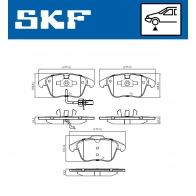 Тормозные колодки дисковые, комплект SKF VKBP 80046 E 8SX V7RF Audi A4 Allroad (B8) 4 Универсал 2.0 Tdi Quattro 170 л.с. 2009 – 2016