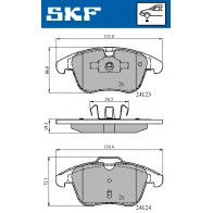 Тормозные колодки дисковые, комплект SKF K2 6M2 1440250795 VKBP 80049 - Изображение 5