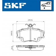 Тормозные колодки дисковые, комплект SKF JT 91G2 Renault Sandero (BS) 1 Хэтчбек 1.6 105 л.с. 2012 – 2024 VKBP 80050