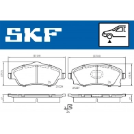 Тормозные колодки дисковые, комплект SKF Opel Corsa (C) 3 Хэтчбек 1.3 CDTI (F08. F68) 70 л.с. 2003 – 2009 T1Y85 NK VKBP 80062 A