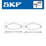 Тормозные колодки дисковые, комплект SKF TPUQP H VKBP 80064 1440250803 - Изображение 5