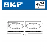 Тормозные колодки дисковые, комплект SKF VKBP 80067 1440250804 YEN 9Y6 - Изображение 5