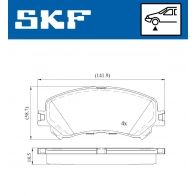 Тормозные колодки дисковые, комплект SKF 1440250807 TGG5 S VKBP 80076