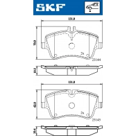 Тормозные колодки дисковые, комплект SKF VKBP 80081 L D6J8N 1440250809 - Изображение 5