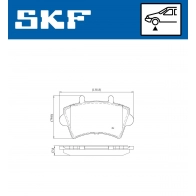 Тормозные колодки дисковые, комплект SKF F VK8CPO VKBP 80084 Renault Master (FD) 2 Фургон 3.0 dCi 140 (HD0S. FD0S. HD1S) 136 л.с. 2003 – 2025