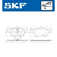 Тормозные колодки дисковые, комплект SKF Citroen C4 3 (3D, EMP2) Минивэн 1.2 PureTech 110 110 л.с. 2018 – 2025 24AL IBG VKBP 80086