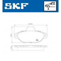 Тормозные колодки дисковые, комплект SKF 1440250815 6 ZIPCP VKBP 80087 E