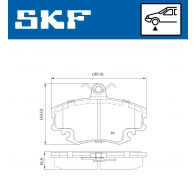 Тормозные колодки дисковые, комплект SKF Lada Largus (R90, F90) 1 2012 – 2020 A CVZ0 VKBP 80092 E