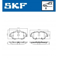 Тормозные колодки дисковые, комплект SKF 1440250819 VKBP 80093 EX EWJ