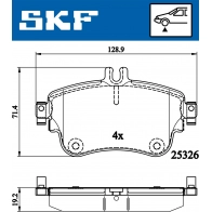 Тормозные колодки дисковые, комплект SKF VKBP 80099 Mercedes A-Class (W176) 3 Хэтчбек 2.0 A 45 AMG 4 matic (1752) 360 л.с. 2013 – 2015 4EYW O