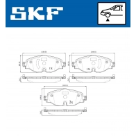 Тормозные колодки дисковые, комплект SKF 0D2 ASWS 1440250824 VKBP 80104