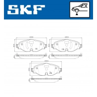Тормозные колодки дисковые, комплект SKF 0D2 ASWS Audi Q3 (F3B) 2 Кроссовер VKBP 80104