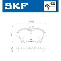 Тормозные колодки дисковые, комплект SKF R0C 0N 1440250825 VKBP 80105 - Изображение 5
