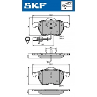 Тормозные колодки дисковые, комплект SKF YWIK DI VKBP 80113 E Volkswagen Passat (B5) 3 Седан