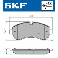 Тормозные колодки дисковые, комплект SKF 9S QEM VKBP 80115 1440250831 - Изображение 5