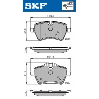Тормозные колодки дисковые, комплект SKF 1440250833 LJM0IJ X VKBP 80118 - Изображение 5