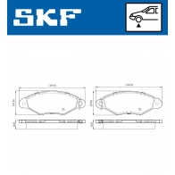 Тормозные колодки дисковые, комплект SKF VKBP 80119 E SM KGXB 1440250834