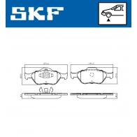 Тормозные колодки дисковые, комплект SKF H WXPKM VKBP 80125 1440250837