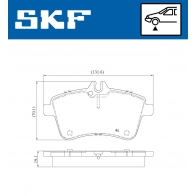 Тормозные колодки дисковые, комплект SKF 1440250838 RS1Z7 5F VKBP 80126 - Изображение 5