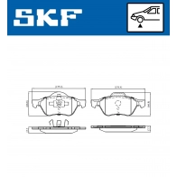 Тормозные колодки дисковые, комплект SKF CS 9XCVX VKBP 80127 Renault Megane (KA) 1 Универсал 1.6 16V (KA0B. KA04. KA11) 107 л.с. 1999 – 2003
