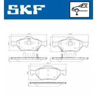 Тормозные колодки дисковые, комплект SKF R3J2 4 1440250841 VKBP 80131 A