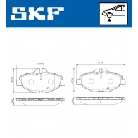 Тормозные колодки дисковые, комплект SKF VKBP 80147 E 1440250851 O M3RI04 - Изображение 5