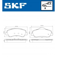 Тормозные колодки дисковые, комплект SKF 1440250854 GX OLF9U VKBP 80154 - Изображение 5
