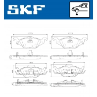 Тормозные колодки дисковые, комплект SKF 5FK EFCX Opel Astra (G) 2 Хэтчбек 1.7 CDTI (F08. F48) 80 л.с. 2003 – 2009 VKBP 80158 A