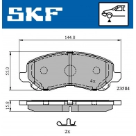 Тормозные колодки дисковые, комплект SKF VKBP 80169 A LT 02C 1440250864