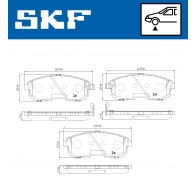 Тормозные колодки дисковые, комплект SKF VKBP 80175 A GBV AC Infiniti G (V35) 3 Седан 3.5 x 284 л.с. 2004 – 2006