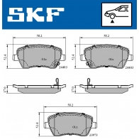 Тормозные колодки дисковые, комплект SKF VKBP 80182 A DK 3590 Nissan Micra (K14) 5 Хэтчбек 1.0 71 л.с. 2016 – 2025