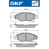 Тормозные колодки дисковые, комплект SKF VKBP 80212 YY EFZL 1440250889