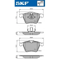 Тормозные колодки дисковые, комплект SKF 1440250897 5K ZPW7 VKBP 80224 - Изображение 5