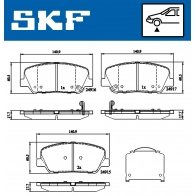 Тормозные колодки дисковые, комплект SKF Hyundai i30 (PDE, PD) 3 Хэтчбек 1.4 MPI 100 л.с. 2016 – 2025 VKBP 80228 A 6W YNW2H