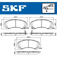 Тормозные колодки дисковые, комплект SKF 1440250905 C66H5N C VKBP 80233 A