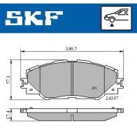 Тормозные колодки дисковые, комплект SKF 1440250906 VKBP 80235 NS9 6OQJ - Изображение 5